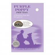 Purple Poppy Pet Tag